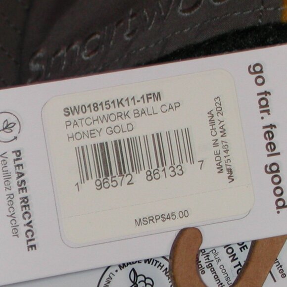 SmartWool Patchwork Unisex Baseball Ball Cap Men's One Size NWT Honey Gold - Picture 5 of 6